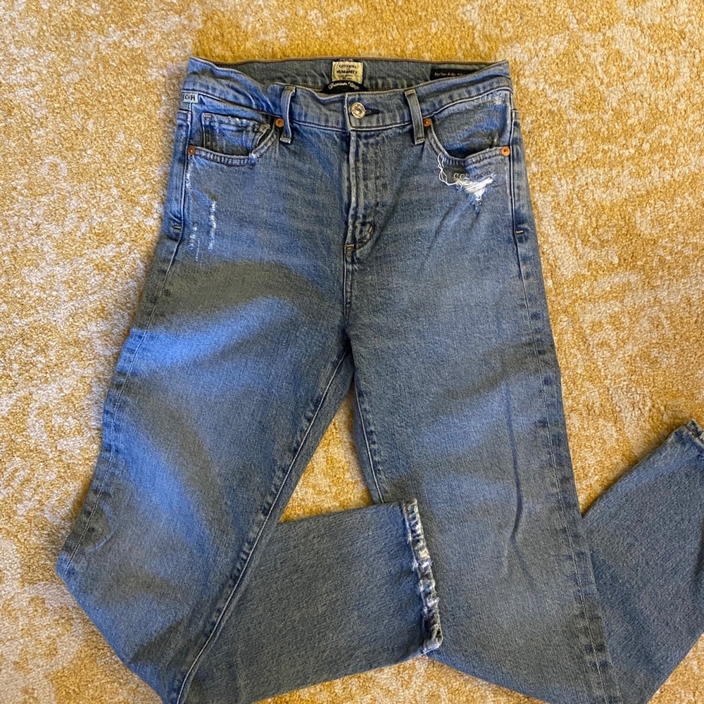 Citizens of Humanity Harlow Sz 26 Ankle Mid Rise Slim Jeans